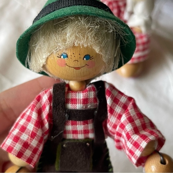 Resi Prosel West Germany Mini Dolls Girl Boy Handcrafted Christmas Wooden - Picture 10 of 14